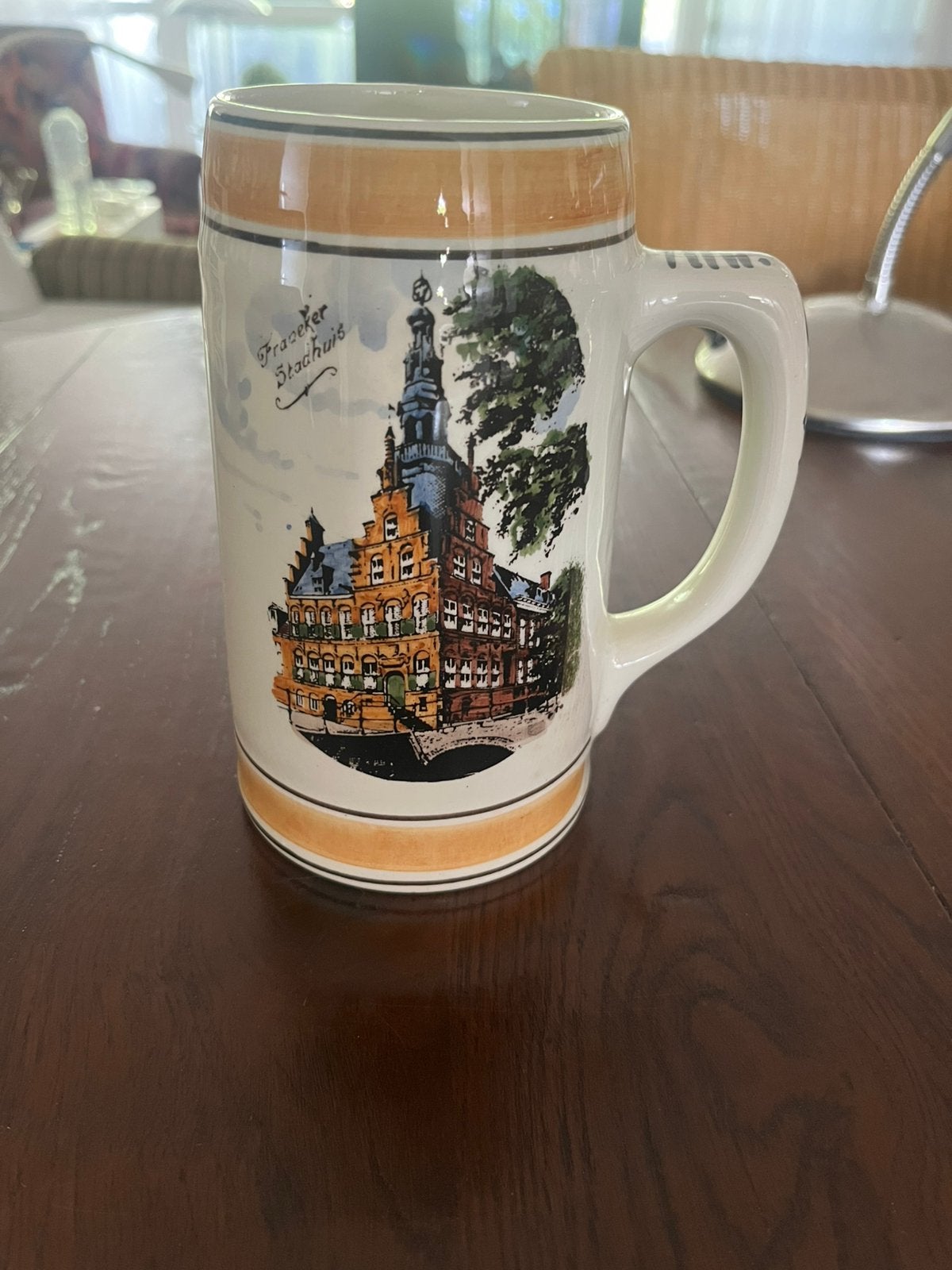 Vintage Hotel van der Valk Delft bierpul Franeker Stadhuis, Ophalen of Verzenden