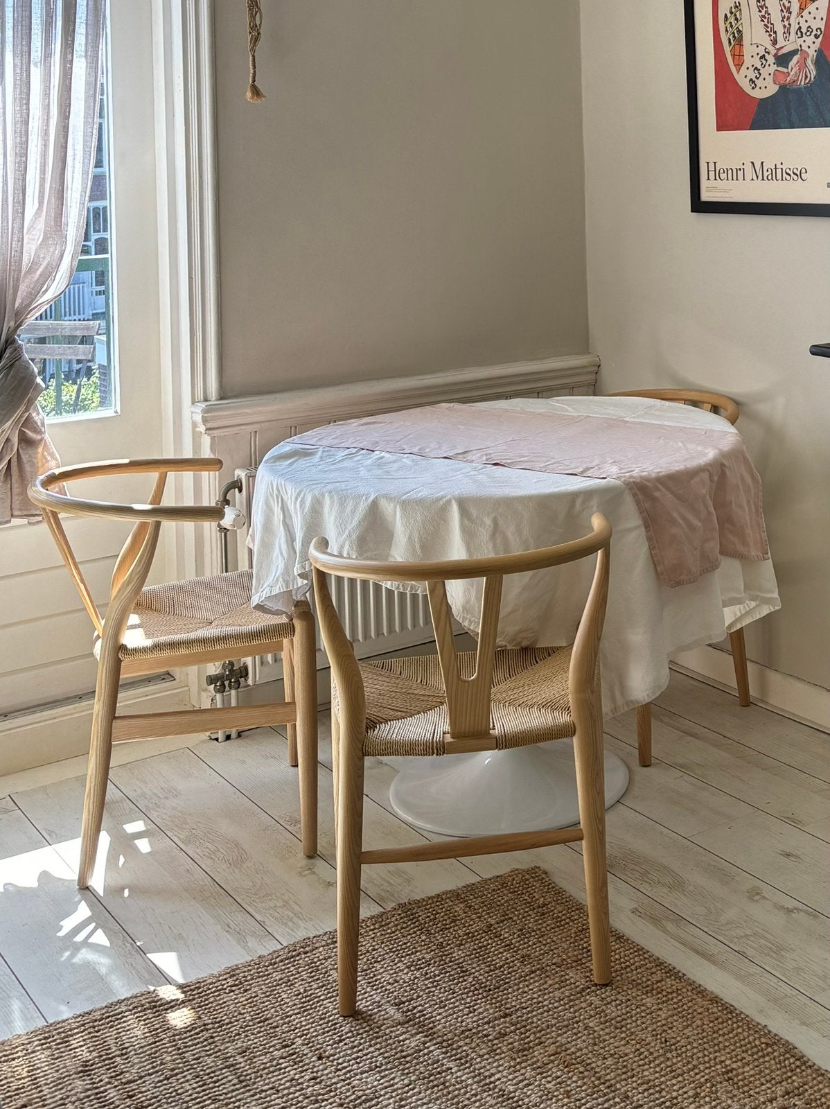 Wish CH24 Wishbone Chair by Hans J. Wegner, Huis en Inrichting, Stoelen, Ophalen, Wit