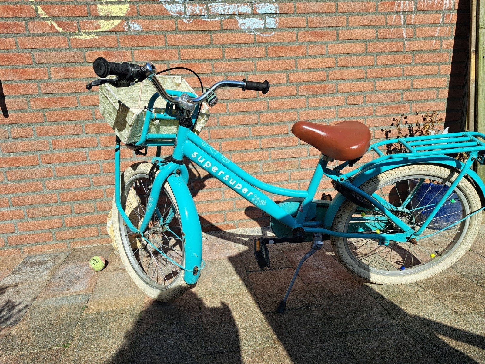 Meisjesfiets 20 inch, Gebruikt, Velgrem, Ophalen of Verzenden, Handrem