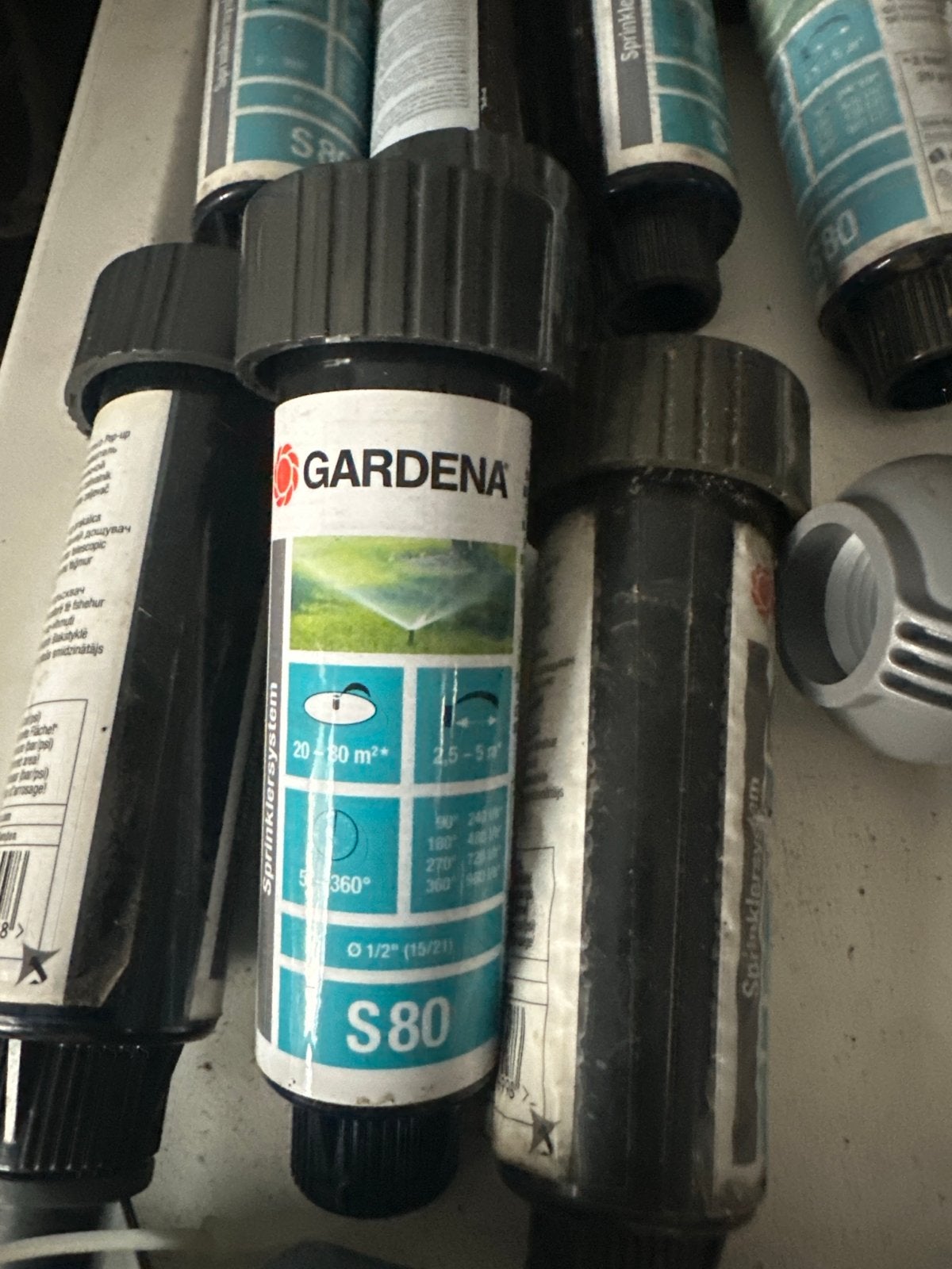 Gardena Sprinklersysteem S80 en diverse koppelingen, Tuin en Terras, Ophalen, Gebruikt, Turbinesproeier