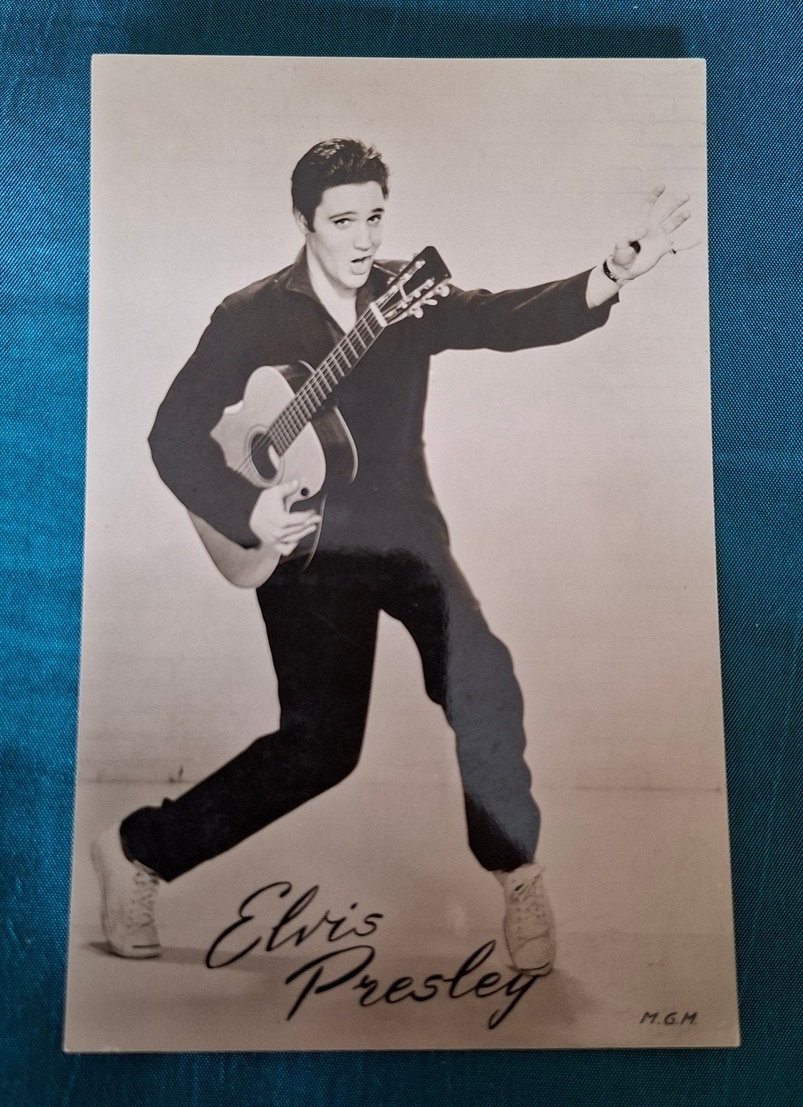 blanco fotokaart Elvis Presley Jailhouse rock, Ophalen of Verzenden, Nieuw, Foto of Kaart