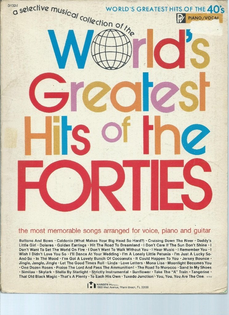 World's Greatest Hits of the Forties, Gebruikt, Ophalen of Verzenden, Keyboard, Thema