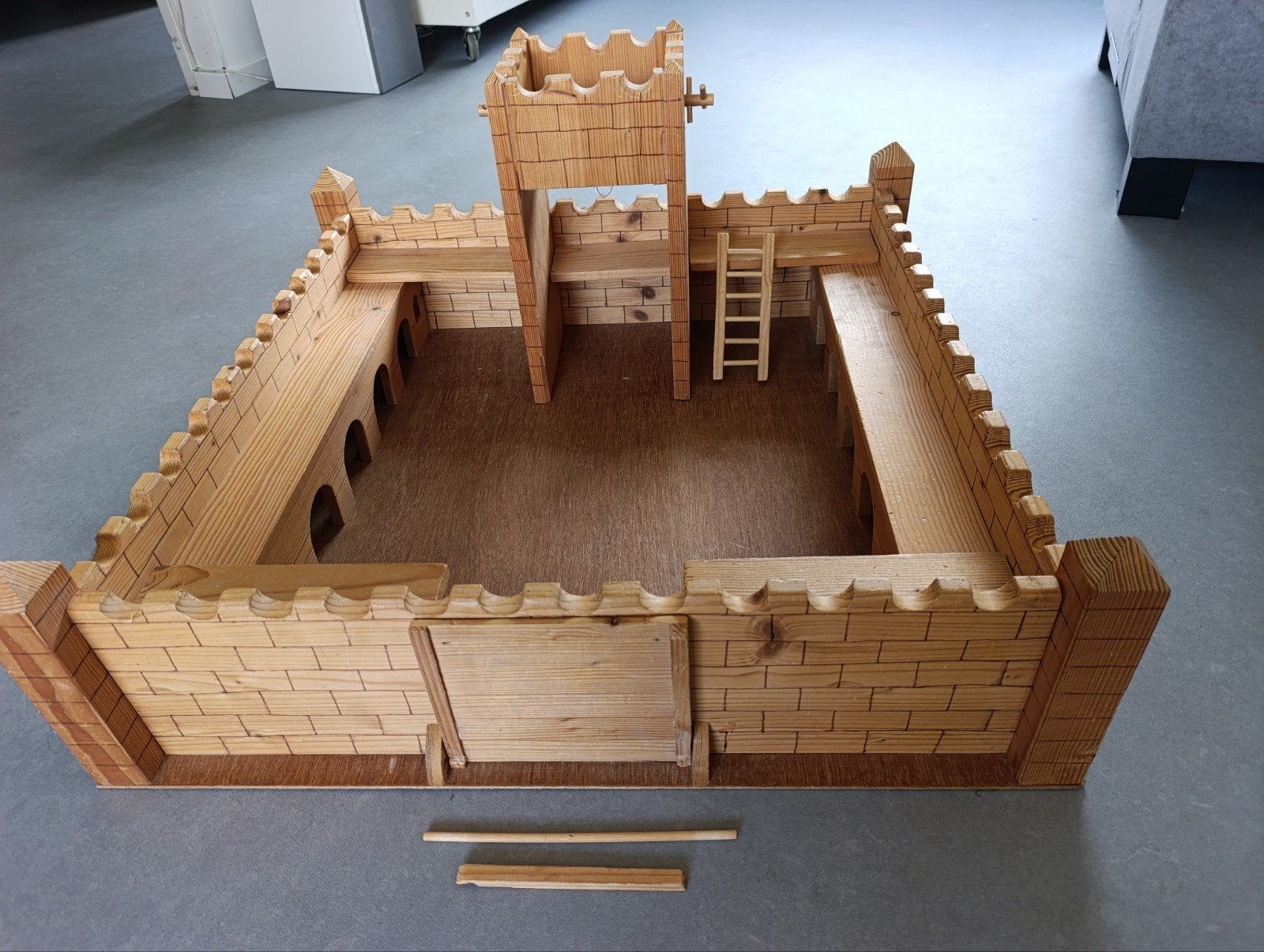 Houten Fort, Kasteel, Kinderen en Baby's, Speelgoed | Overig, Ophalen, Gebruikt, Jongen of Meisje