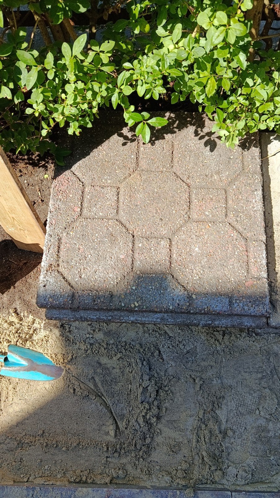 Roodachtige betonnen tegels 50x50, Tuin en Terras, Tegels en Klinkers, Ophalen, Gebruikt, Beton, Terrastegels