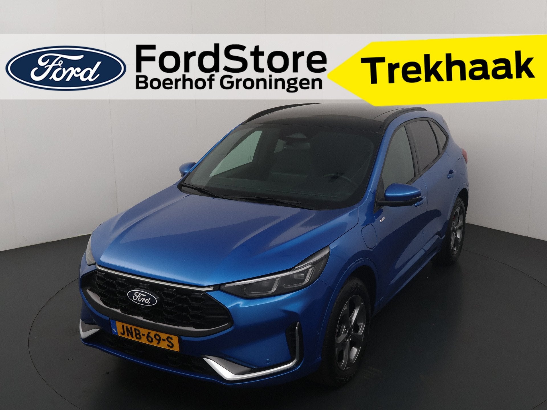 Ford Kuga 2.5 PHEV ST-Line X | Pano | Trekhaak | HUD | Led m, Dealer onderhouden, Gebruikt, Blauw, Plug-in hybride