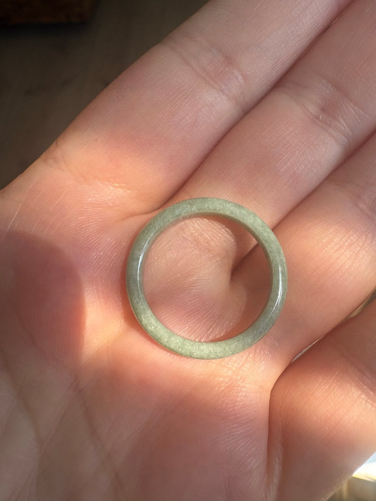 Mooie Jade Ring Maat 18.5, Verzenden, Zo goed als nieuw, Dame of Heer, Met edelsteen