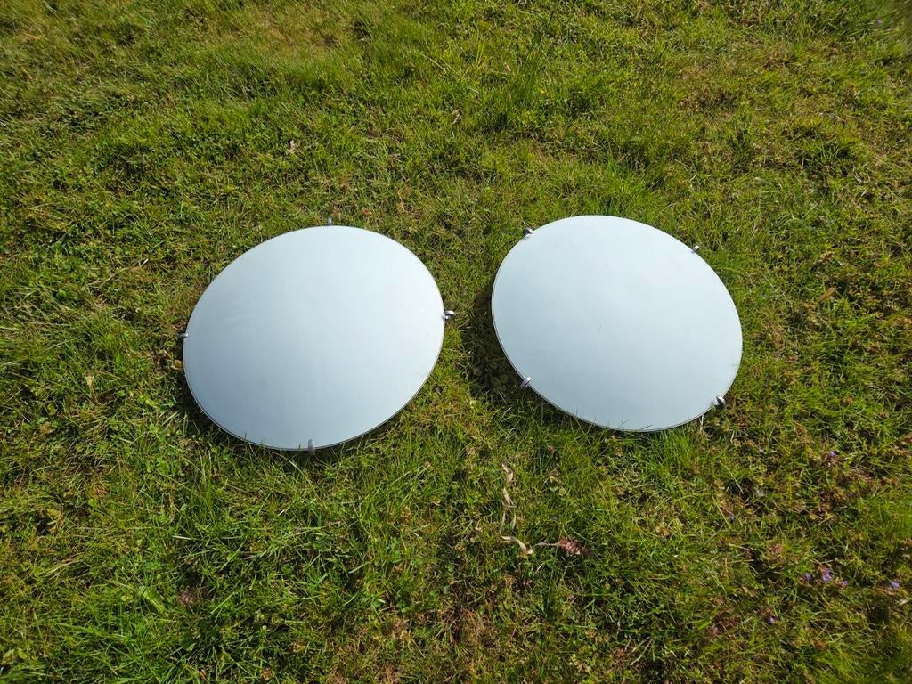 2 IKEA T9504 plafondlampen - 45 cm diameter, Huis en Inrichting, Lampen | Plafondlampen, Ophalen of Verzenden, Gebruikt, Glas