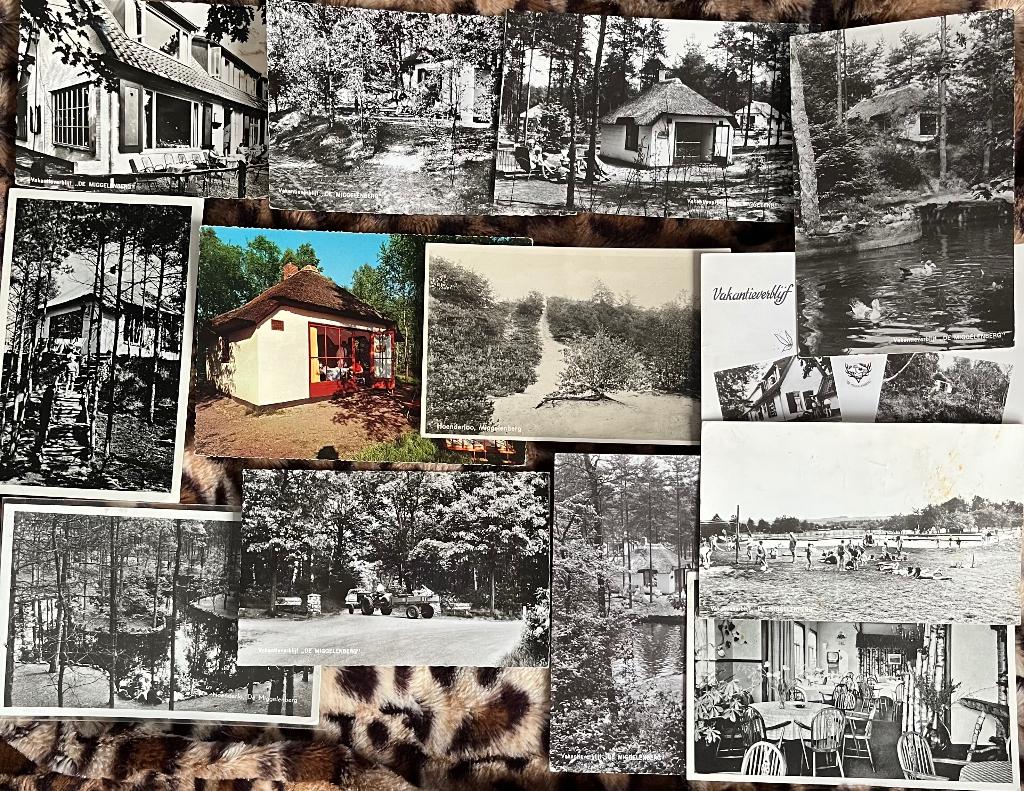 Dertien ansichtkaarten de Miggelenberg Hoenderloo, Ophalen of Verzenden, 1960 tot 1980, Gelopen, Gelderland