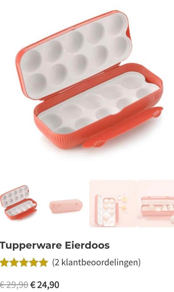 Tupperware Eierdoos, Huis en Inrichting, Ophalen of Verzenden