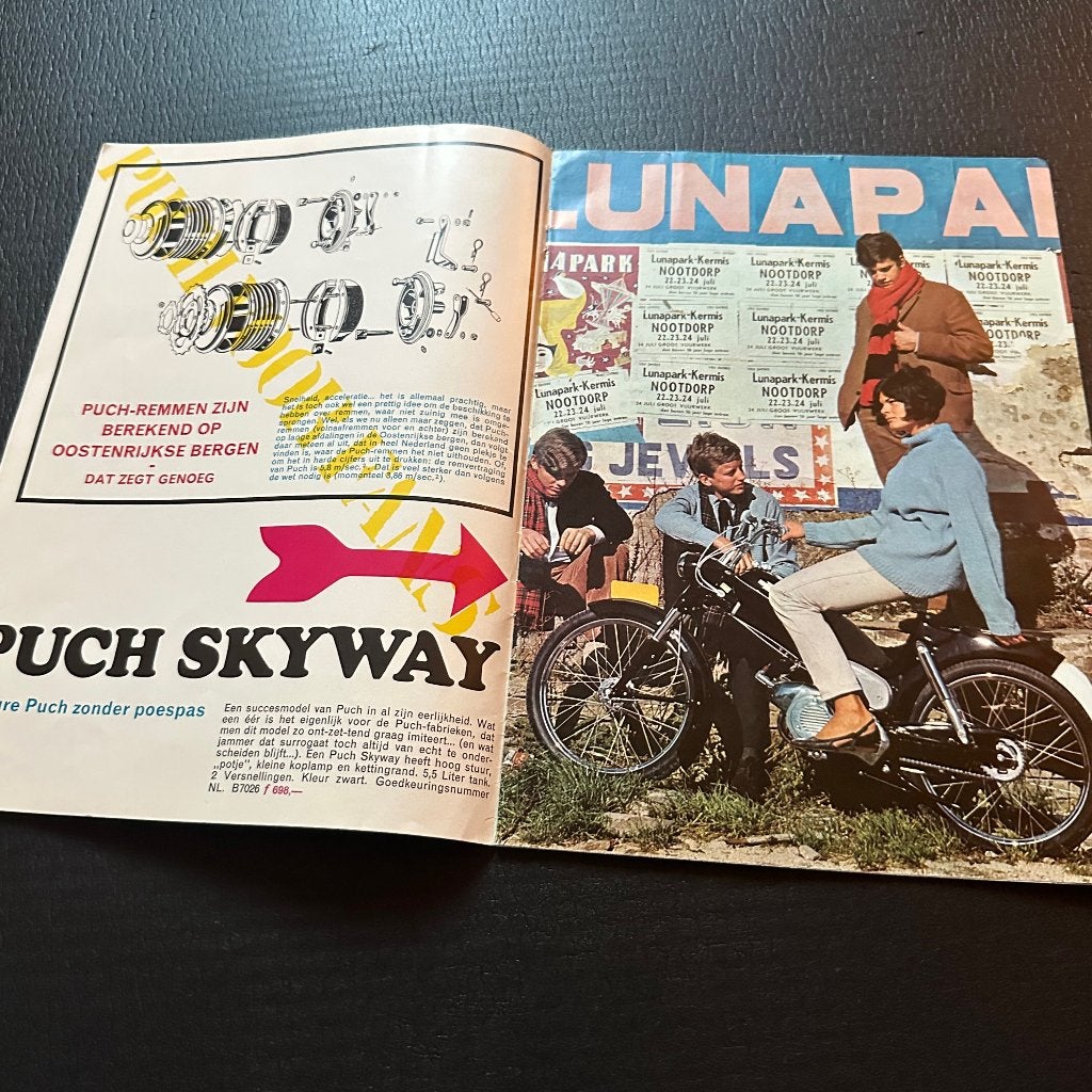 #17) PUCH 1966  Bromfiets Folder, Boeken, Verzenden, Gelezen, Folder