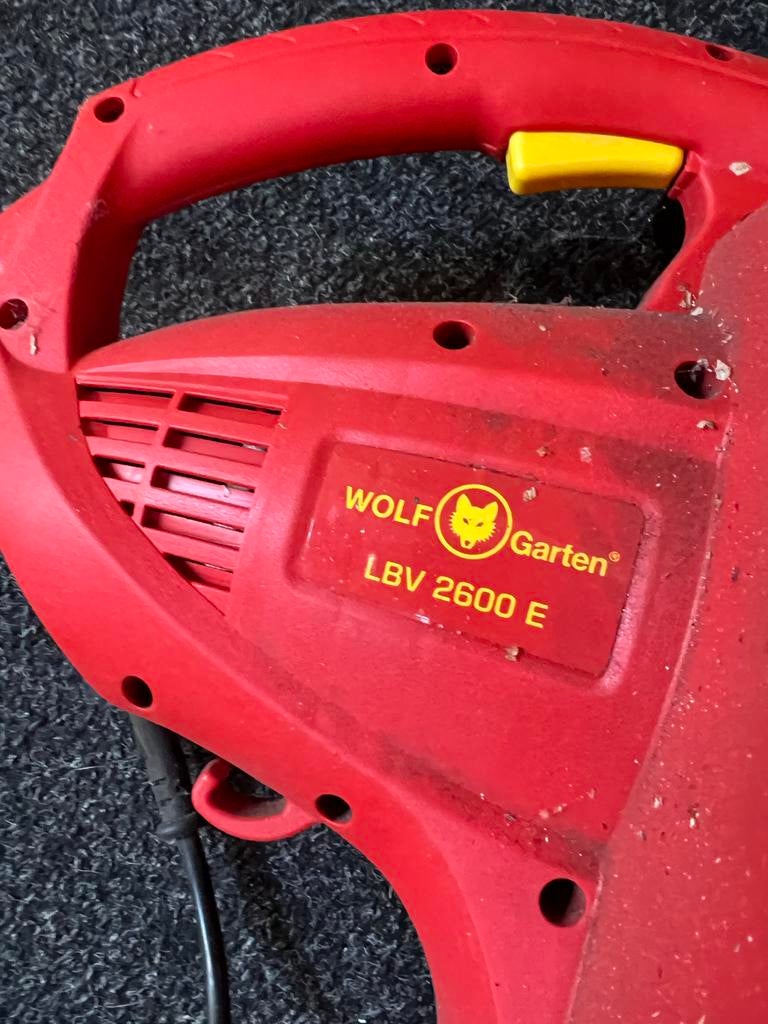 Wolf-Garten Bladblazer LBV 2600E - Zo goed als nieuw, Handgedragen, Ophalen of Verzenden, Zo goed als nieuw, Met opvangzak