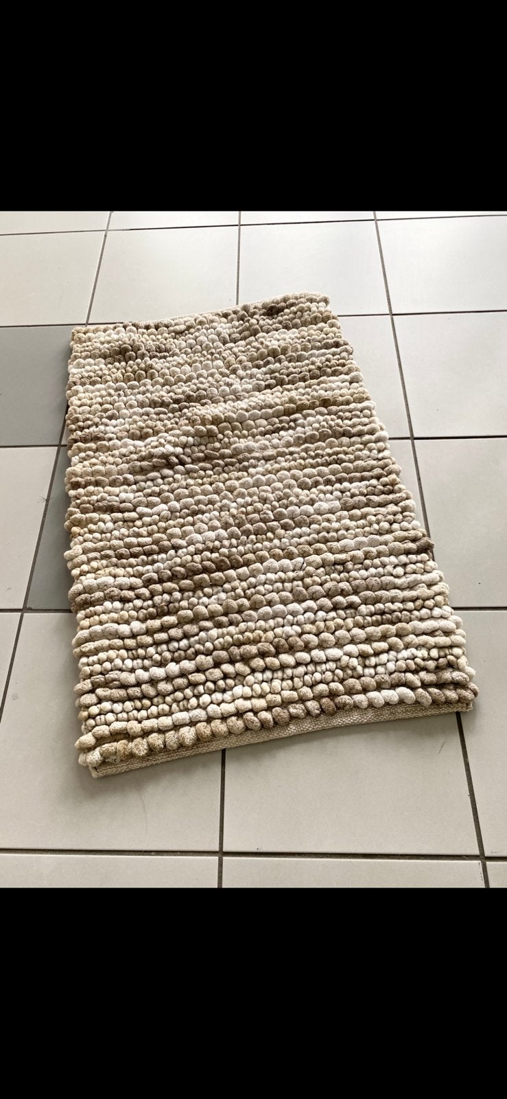 luxe SEALSKIN ‘BOBBEL’BADMAT, Ophalen, Zo goed als nieuw