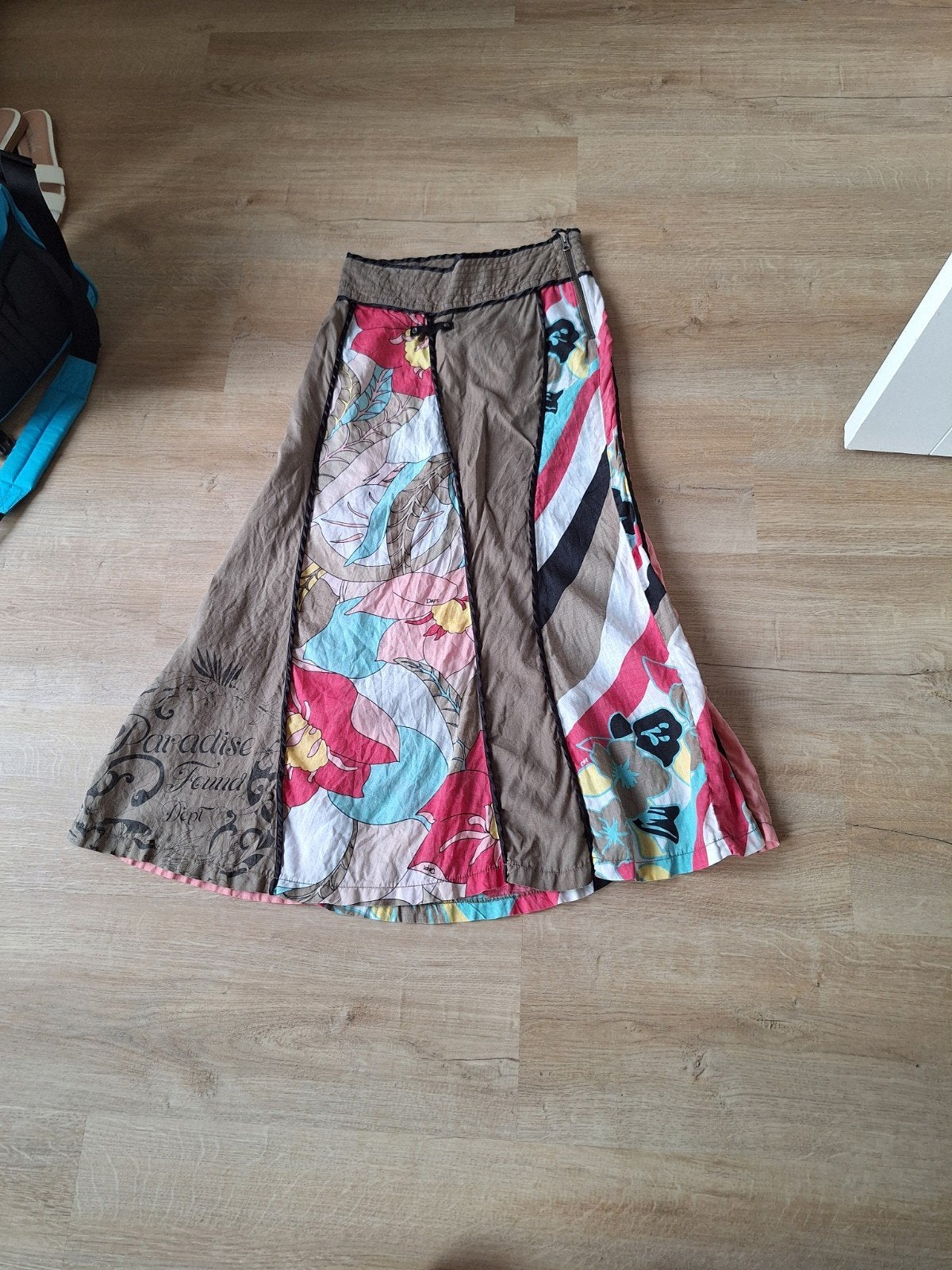 Dept maxi rok maat XS met bloemenprint en aardetinten, Meerkleurig, Ophalen of Verzenden, Zo goed als nieuw, Maat 34 (XS) of kleiner