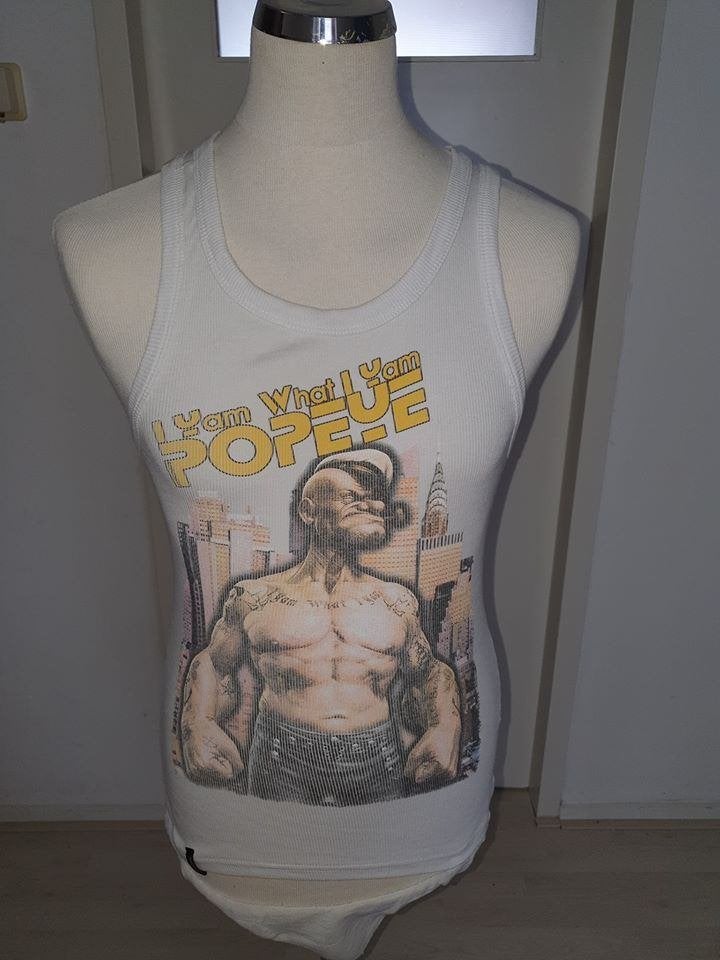 Redway Popeye tanktop maat L, Kleding | Heren, Maat 52/54 (L), Wit, Ophalen of Verzenden, Zo goed als nieuw
