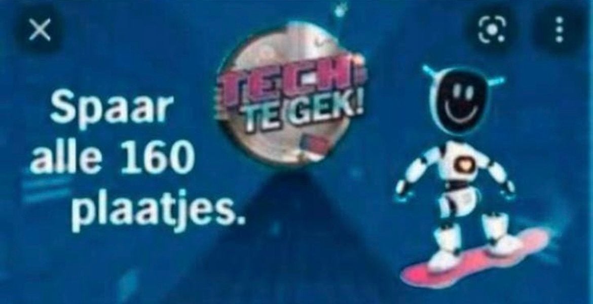 AH - Tech te gek plaatjes / stickers, Verzamelen, Albert Heijn, Ophalen of Verzenden