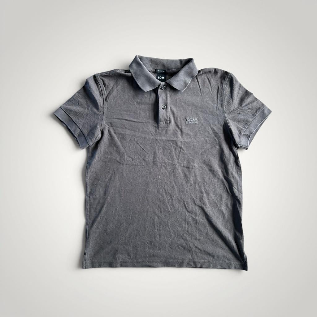 BOSS Hugo Boss grijze polo maat S – subtiel logo, Kleding | Heren, Polo's, Verzenden, Nieuw, Hugo Boss, Grijs