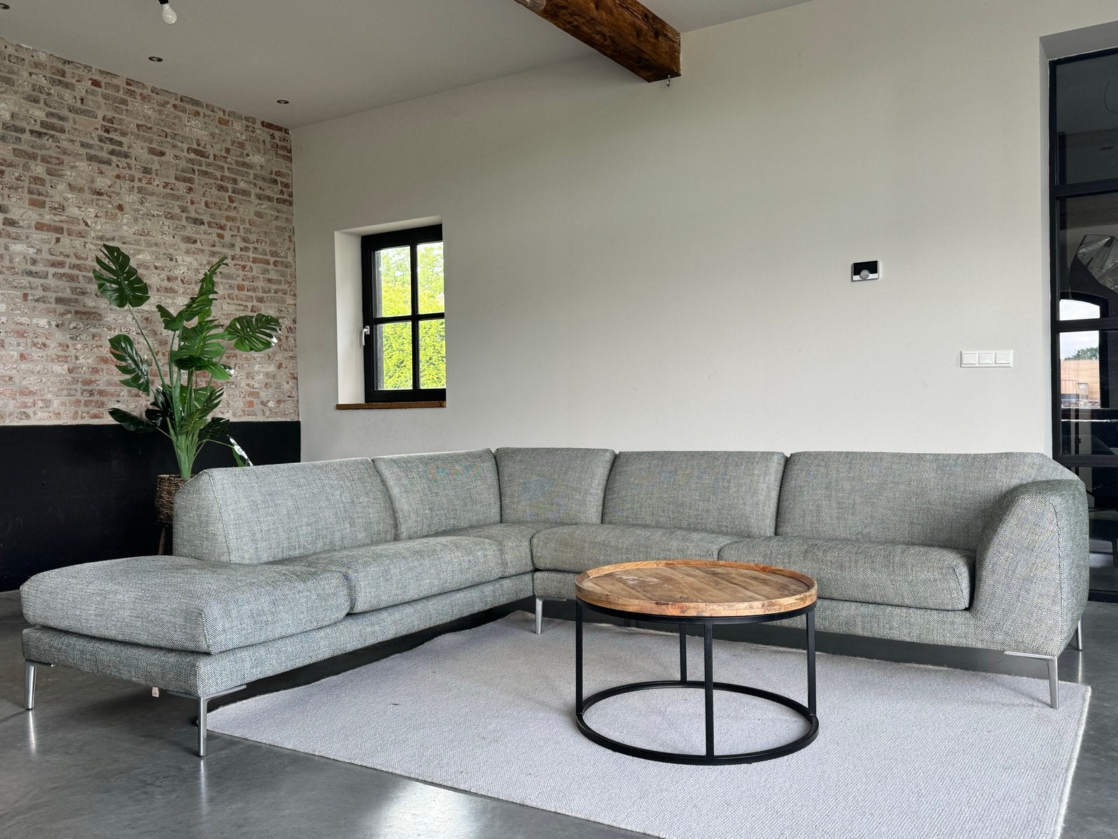 Leolux  Fold  hoekbank -   Topkwaliteit. - Als Nieuw, Huis en Inrichting, Banken | Bankstellen, X, 100 tot 125 cm, Hoekbank, 300 cm of meer