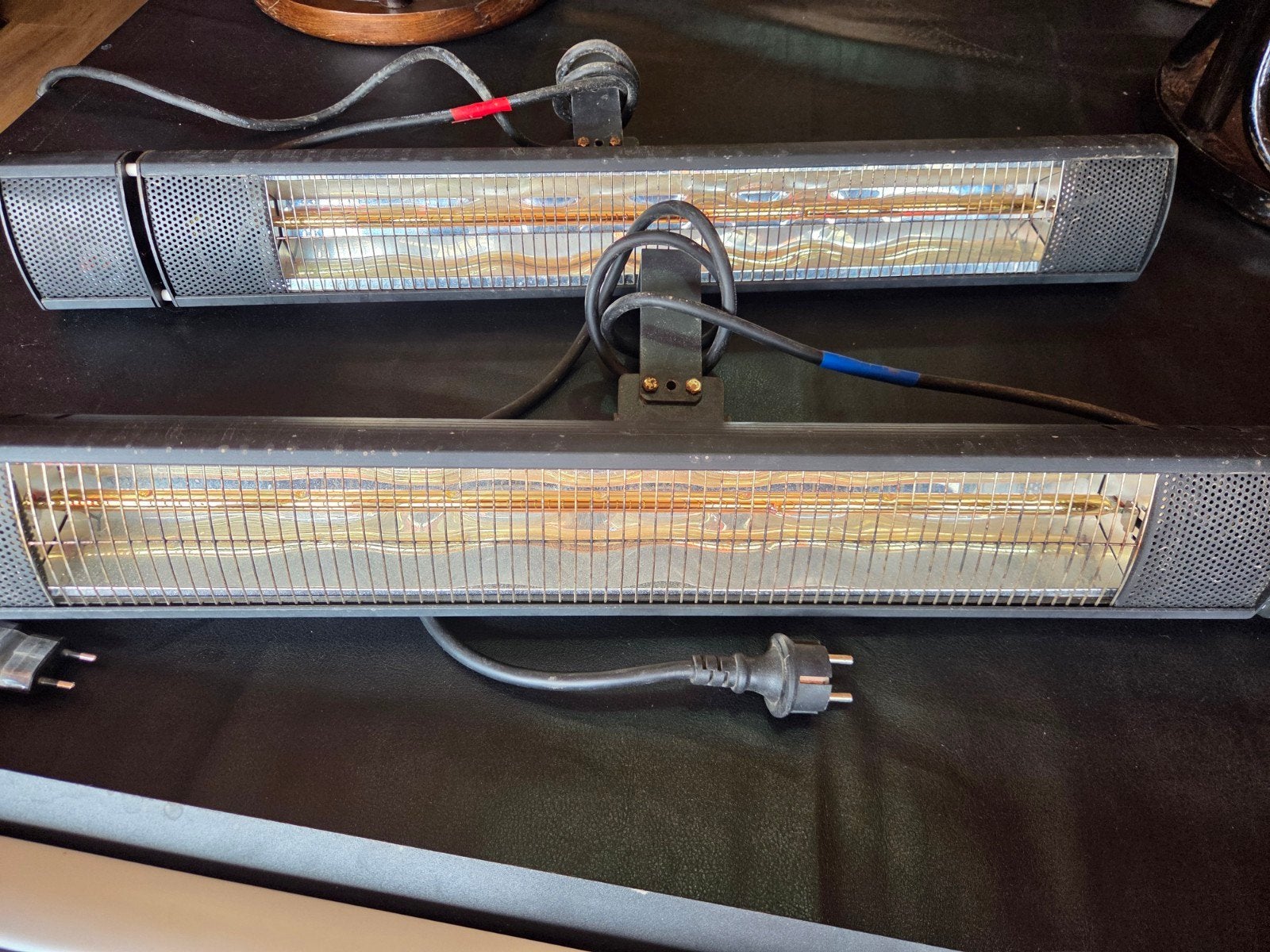 2 x terras heater met afstandsbediening, Ophalen of Verzenden, Zo goed als nieuw