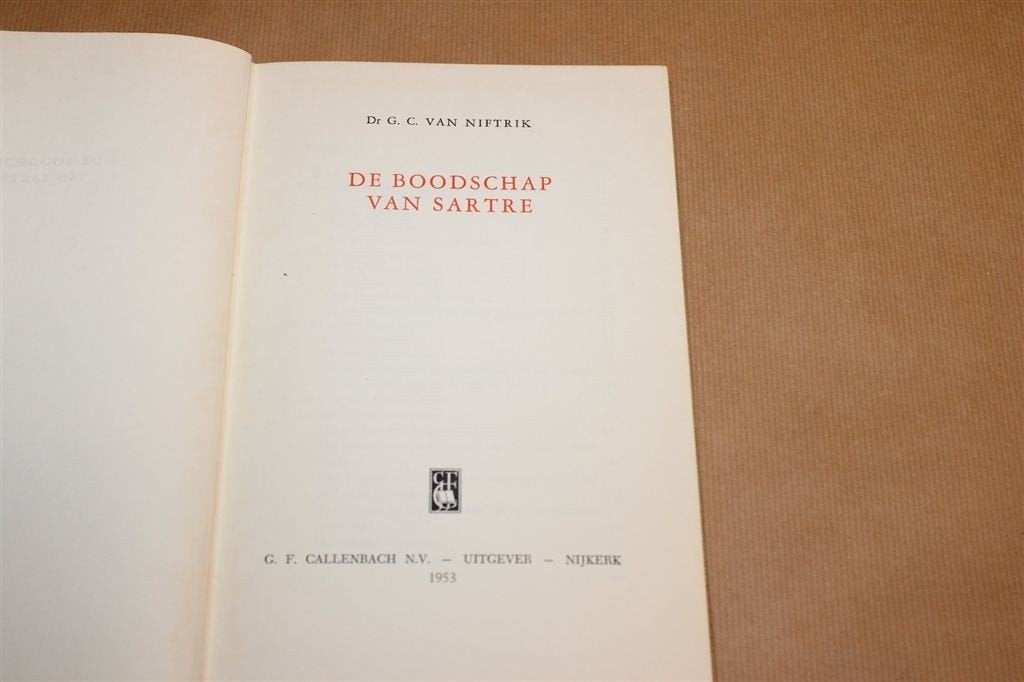 Sartre — Existentialisme — Filosofie en Denken [1953], Boeken, Ophalen of Verzenden, Gelezen, Algemeen