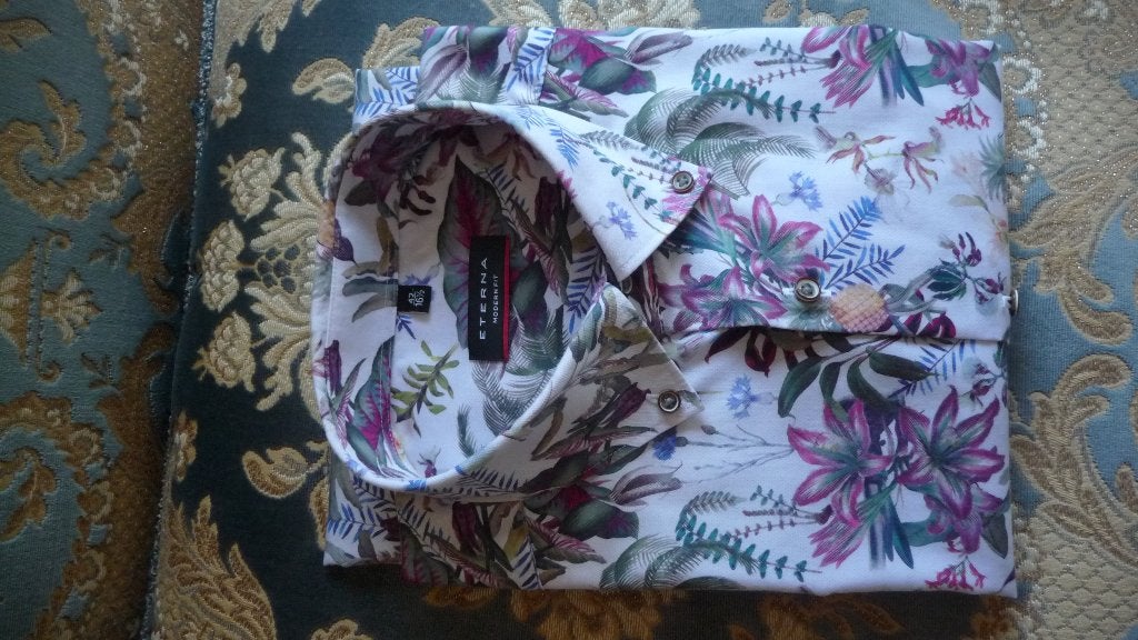 Blouse Eterna Modern Fit - 42, Eterna, Blauw, Ophalen of Verzenden, Zo goed als nieuw