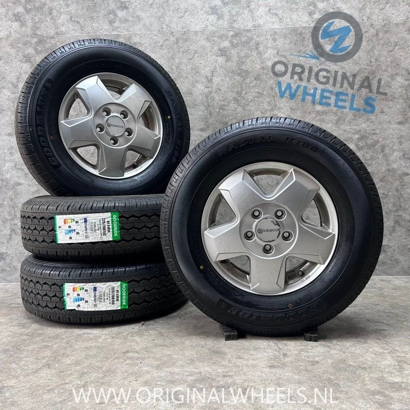 15 inch Globecar velgen + zomerbanden Ford Transit Custom, Gebruikt, 15 inch, -, -