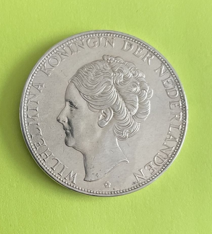 rijksdaalder 1938 grof haar zilver, Zilver, Ophalen of Verzenden, Koningin Wilhelmina, Losse munt
