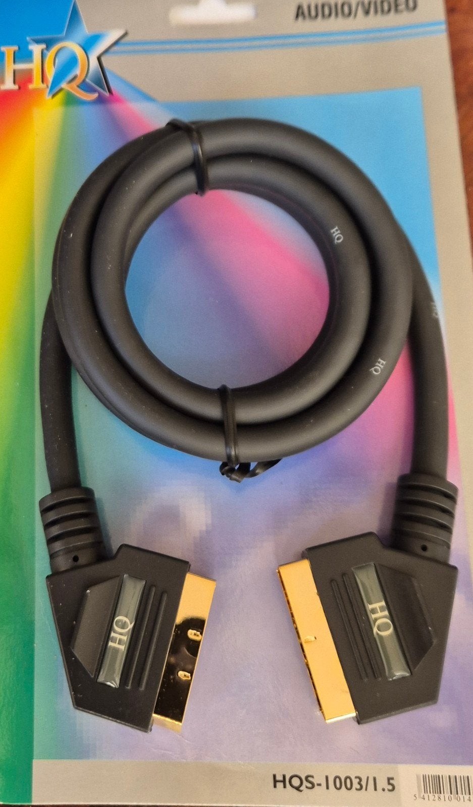 Nieuwe vergulde HQ SCART kabel 1.5M S-Line, Audio, Tv en Foto, Audiokabels en Televisiekabels, Ophalen of Verzenden, Nieuw, Minder dan 2 meter