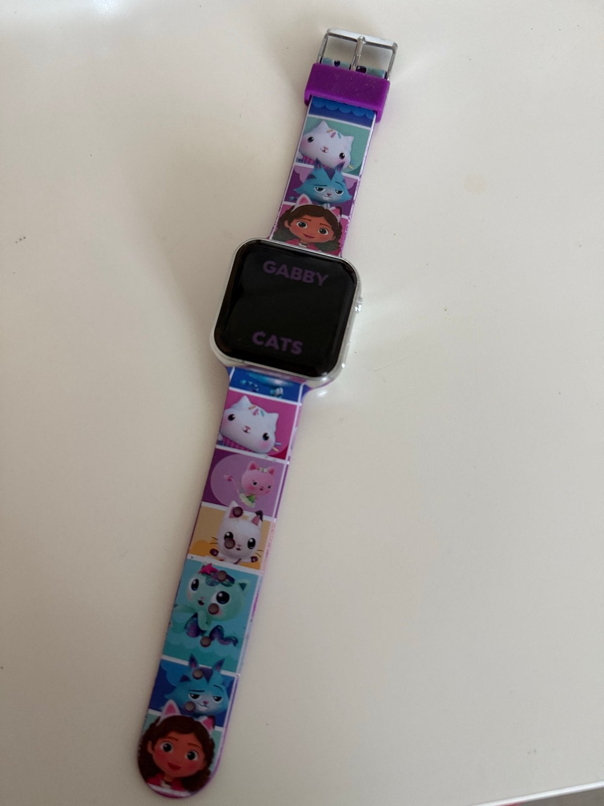 Gabby's Poppenhuis digitaal Horloge - Kinderhorloge, Ophalen of Verzenden, Gebruikt, Paars, Meisje