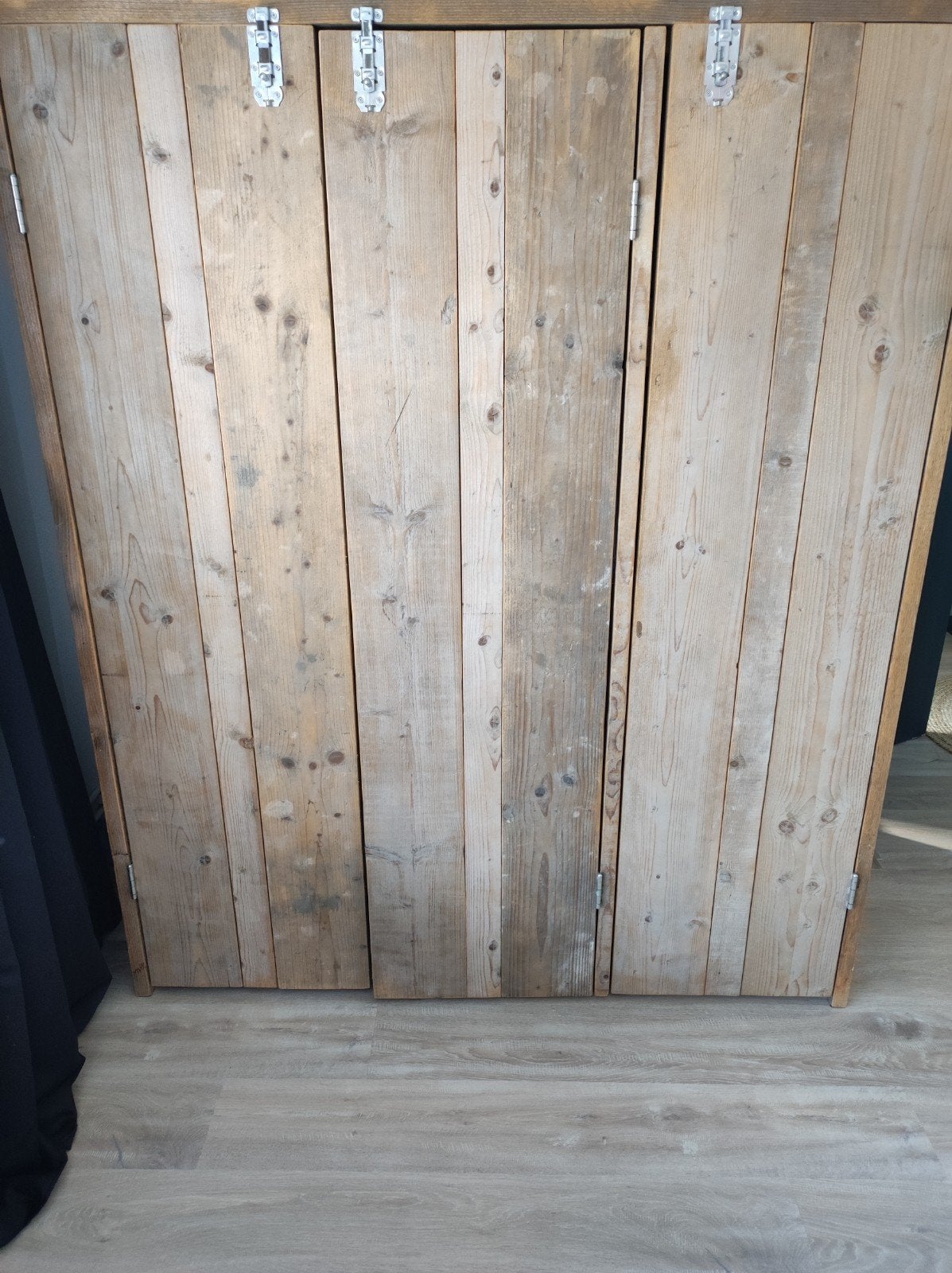 Steigerhouten kledingkast 150x180x47,5, Ophalen, Gebruikt, 50 tot 75 cm, 200 cm of meer