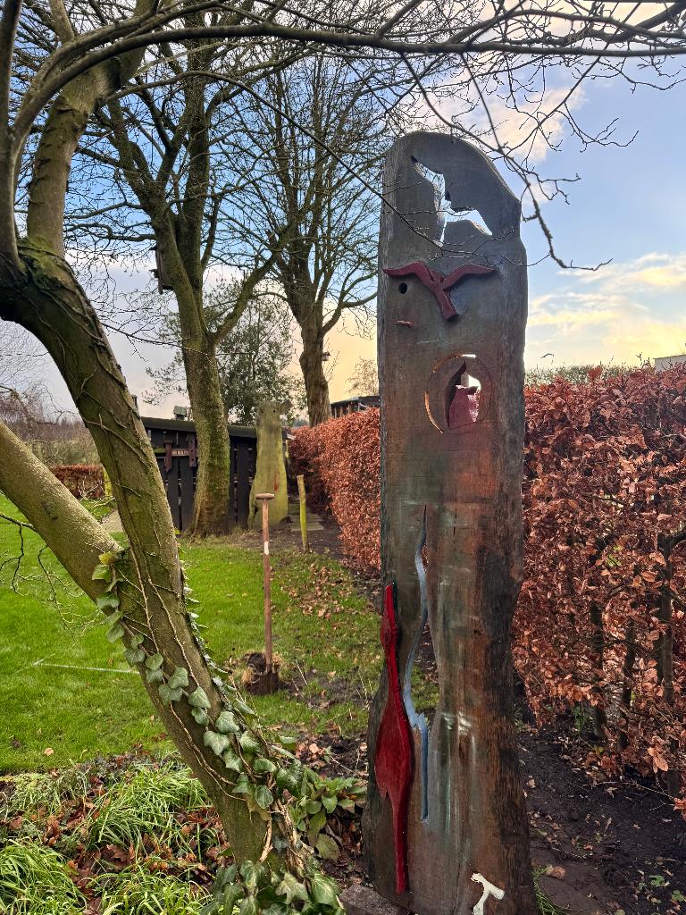 kunstzinnig schaaldeel voor in de tuin, Ophalen, Zo goed als nieuw, Hout, Overige typen
