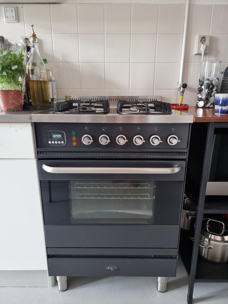 Boretti gasfornuis met oven, Ophalen, Gebruikt, 60 cm of meer, 4 kookzones