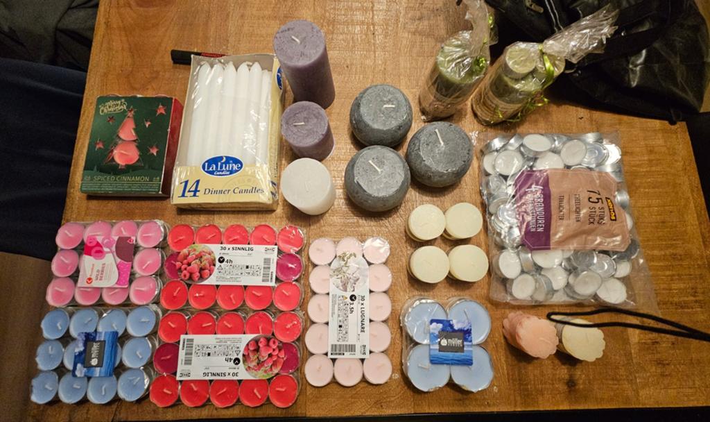 Grote partij kaarsen & waxinelichtjes – nieuw, Ophalen, Nieuw, Overige materialen, Minder dan 25 cm