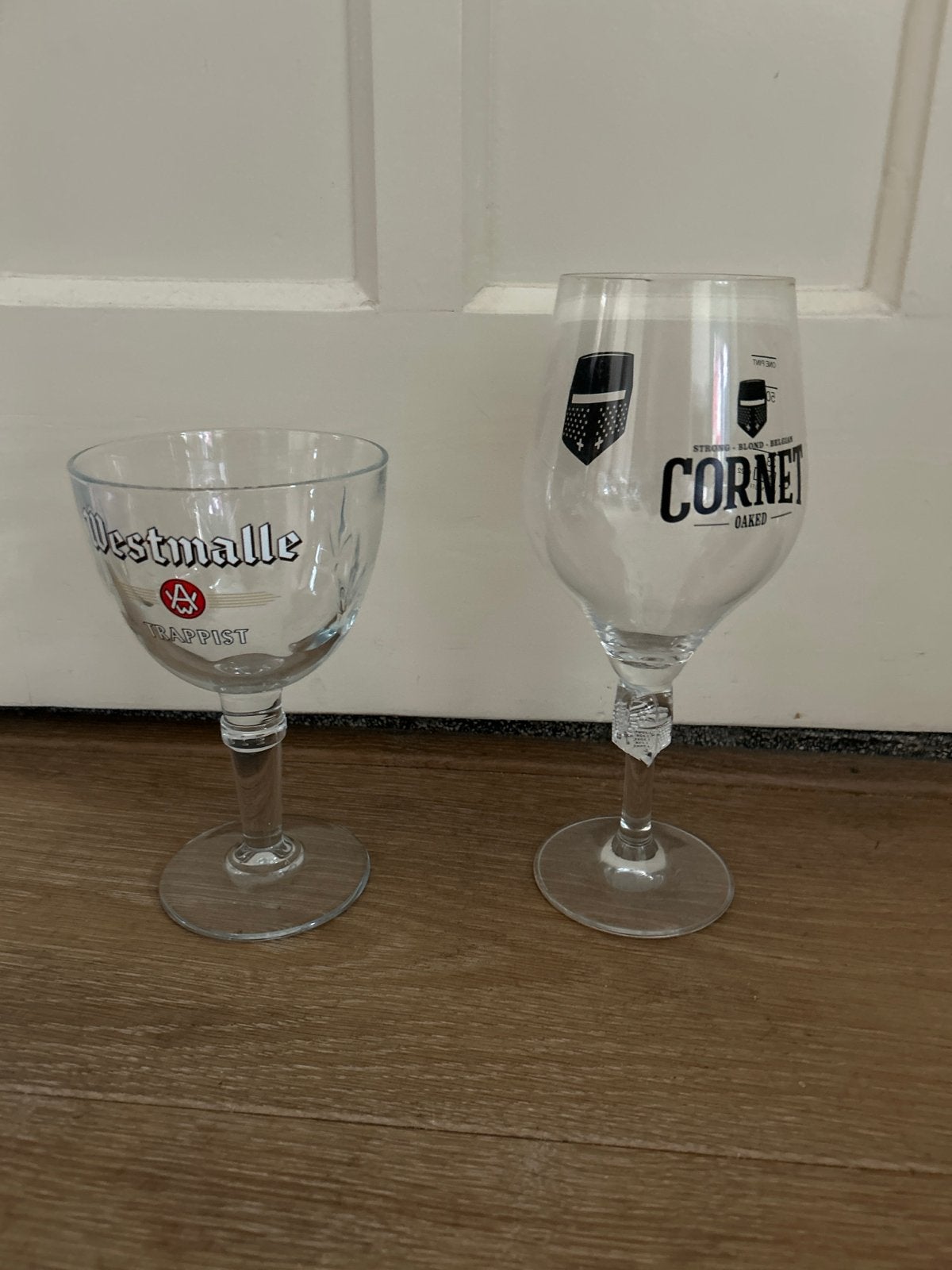 Westmalle en Cornet bierglazen -, Ophalen, Zo goed als nieuw, Glas of Glazen, Overige merken