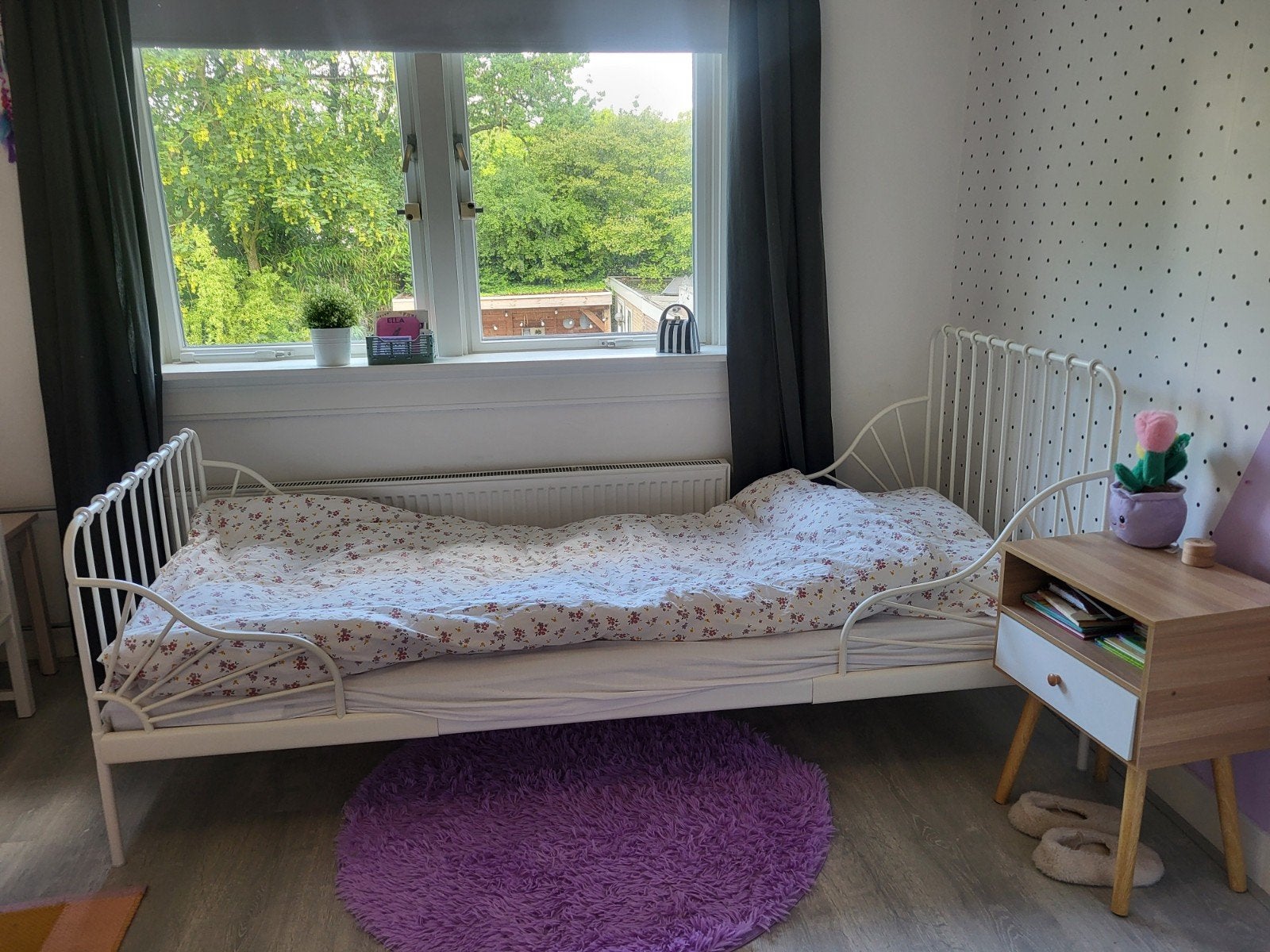 Mooi en praktisch meegroeibed met 3-delig matras, Kinderen en Baby's, 70 tot 85 cm, Zo goed als nieuw, 180 cm of meer, Ophalen