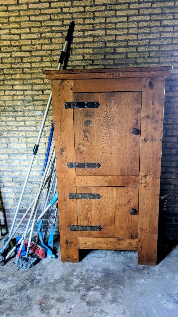 Kast, Ophalen, Robuust eiken, Eikenhout, 50 tot 100 cm
