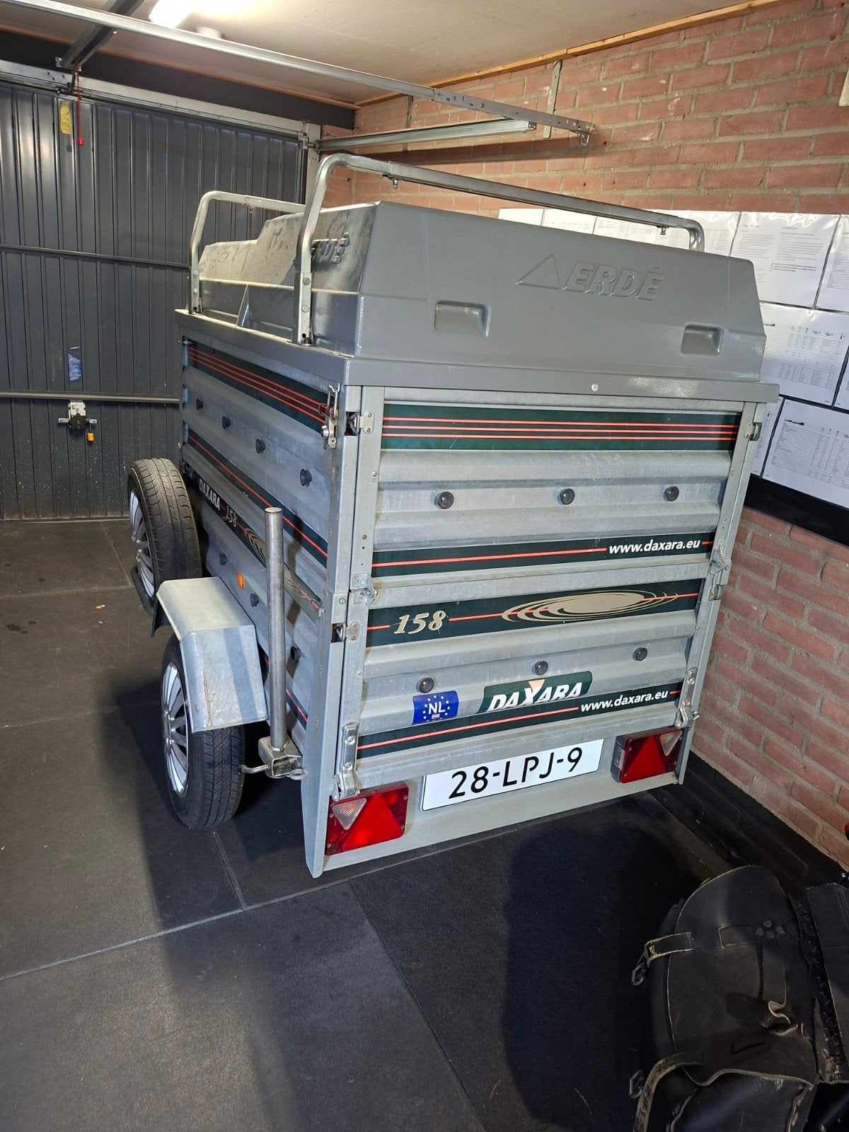 Daxara 158 aanhangwagen met huif en reservewiel, Auto diversen, Aanhangers en Bagagewagens, Ophalen of Verzenden, Gebruikt