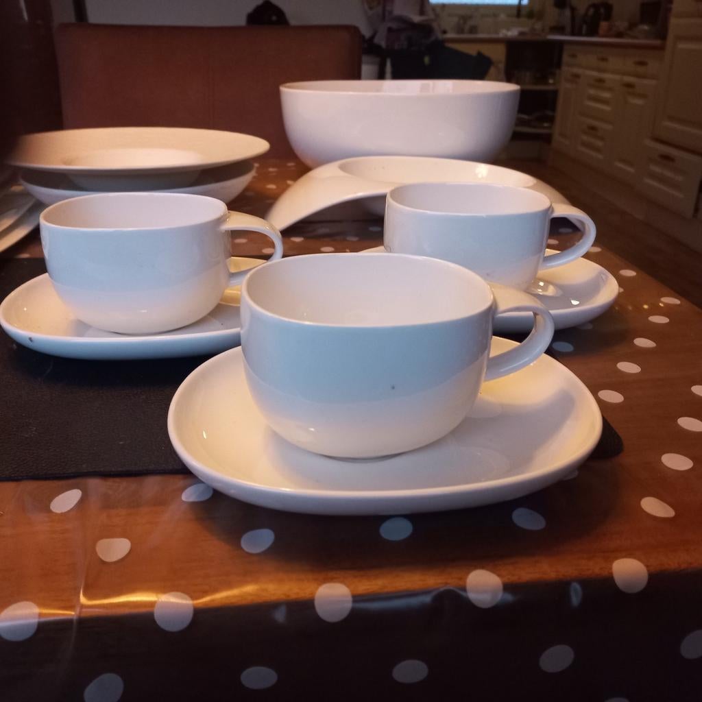 3 Nieuwe Villeroy & Boch Soepkoppen, Nieuw, Ophalen of Verzenden, Kom(men), Effen