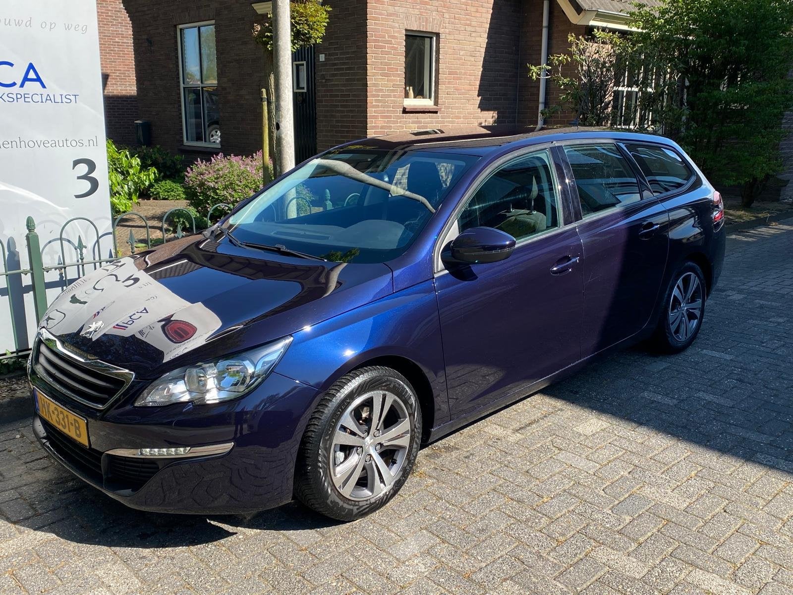 Peugeot 308 SW 1.6 BlueHDI Blue Lease Pack Alu wielen/Airco-, Auto's, Stof, Gebruikt, 4 cilinders, Blauw