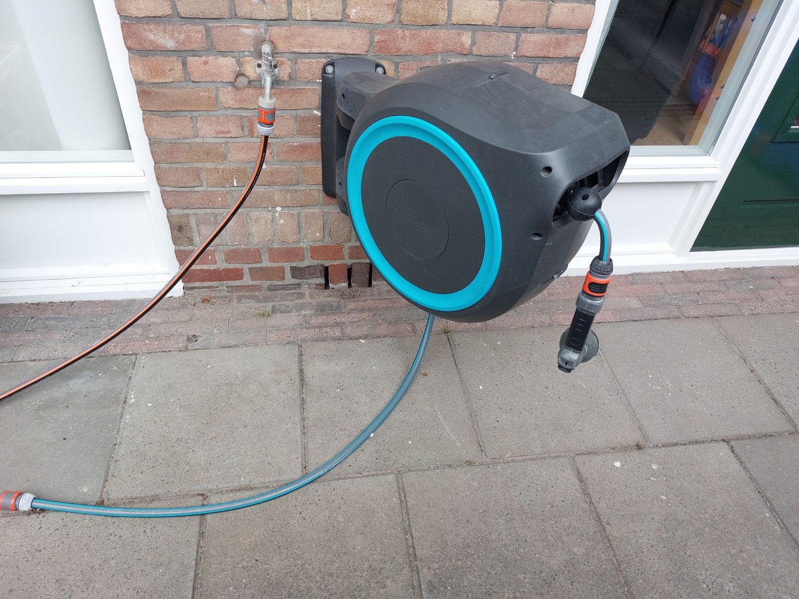 Gardena 20 meter roll up-let op:slang moet vervangen worden!, Ophalen, Zo goed als nieuw, Tuinslang