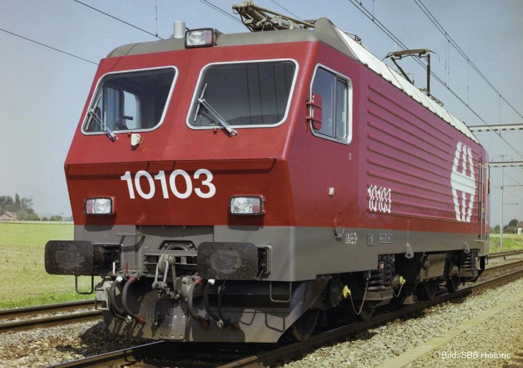 MARKLIN 3328 Zwitserse design loc  Re 4/4 IV logo KRUISPIJL, Wisselstroom, Locomotief, Ophalen of Verzenden, Zo goed als nieuw