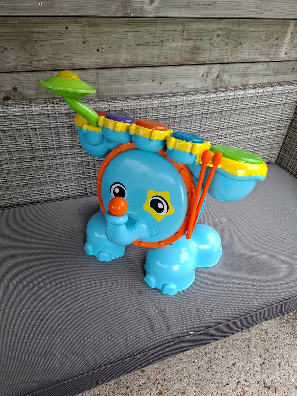 VTech Baby Muziek Olifant Drumstel Speelgoed, Ophalen, Zo goed als nieuw, Overige typen, Met licht