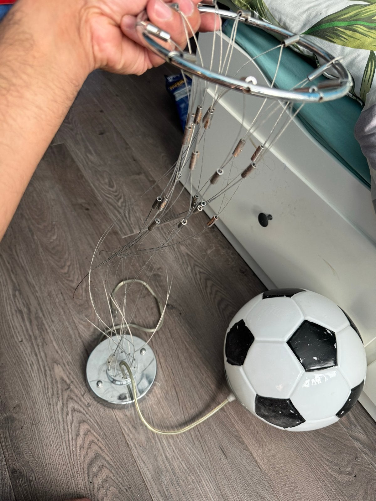 Voetbal plafondlamp - Kinderkamer lamp, Ophalen of Verzenden, Gebruikt, Kunststof