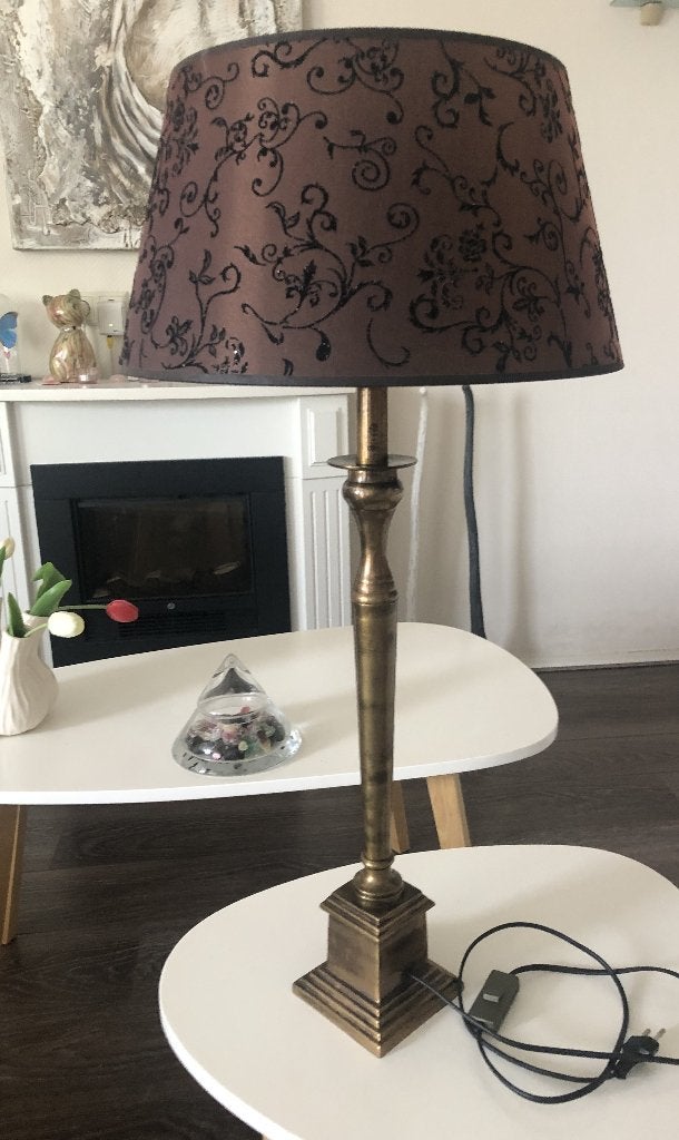 mooie zware staande schemerlamp, Ophalen, Gebruikt, Metaal