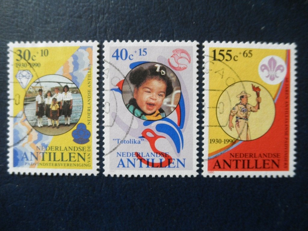 Postzegels Nederlandse Antillen 1990 scouting - cw. € 4,70., Ophalen of Verzenden, Gestempeld