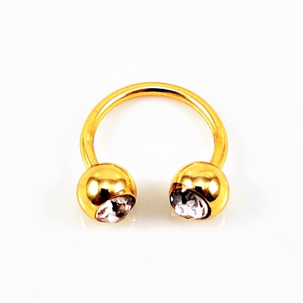 Goudkleur-RVS Hoefijzer Piercing Septum TragusHelixKraakbeen, Staal, Birgitta-Gracht 33, 6465 EL Kerkrade, Nederland, Verzenden