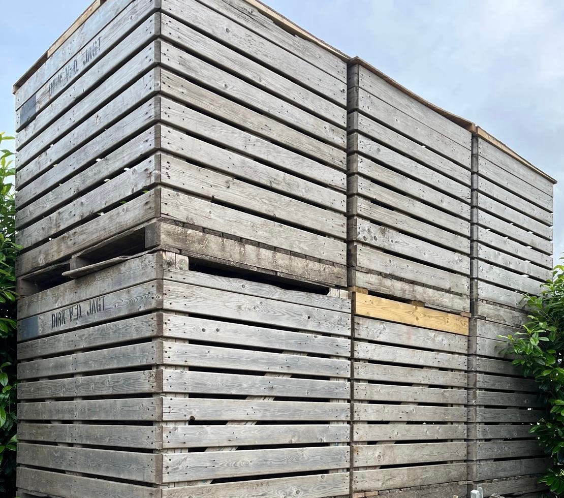 Houten kisten, Doe-het-zelf en Verbouw, Hout en Planken, Ophalen, Gebruikt, Overige typen, 50 mm of meer