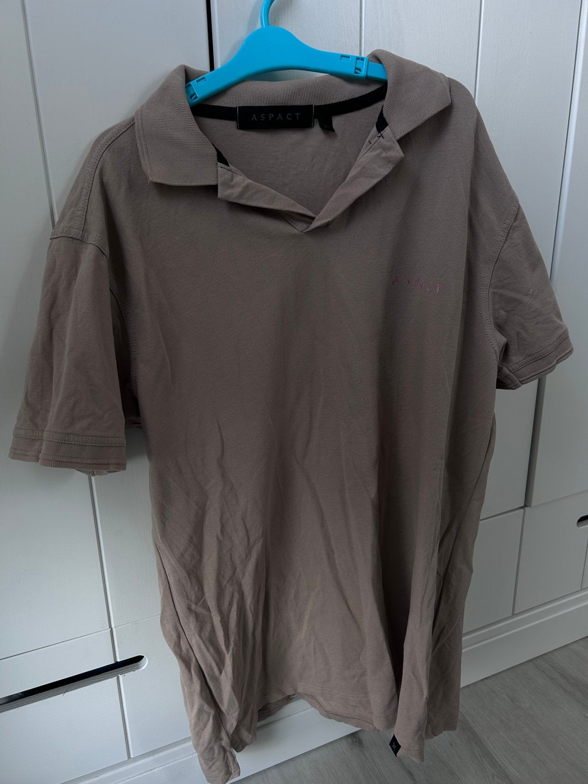 ASPACT Polo Shirt - Bruin - Maat L, Ophalen of Verzenden, Zo goed als nieuw, Maat 52/54 (L), Bruin