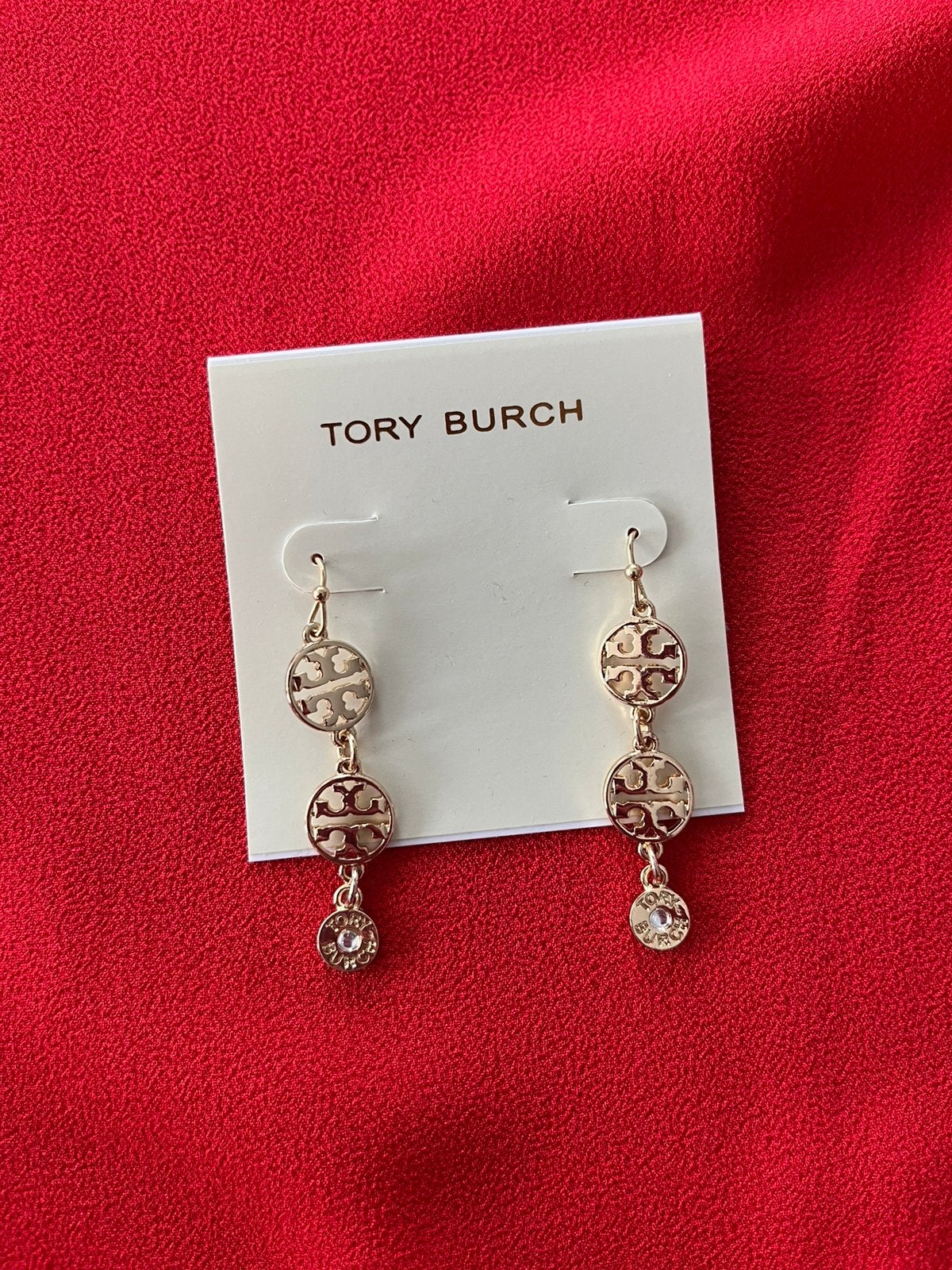 TORY BURCH Oorbellen (NIEUW), Hangers, Nieuw, Ophalen of Verzenden, Goud
