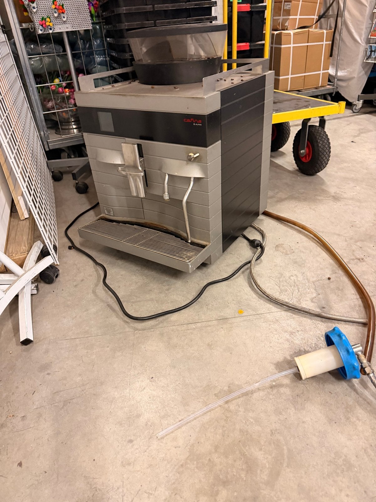 Cafina Melitta Plus Koffiemachine met Melkkoelkast (defect s, Ophalen of Verzenden, Niet werkend, Koffiemachine, Koffiebonen