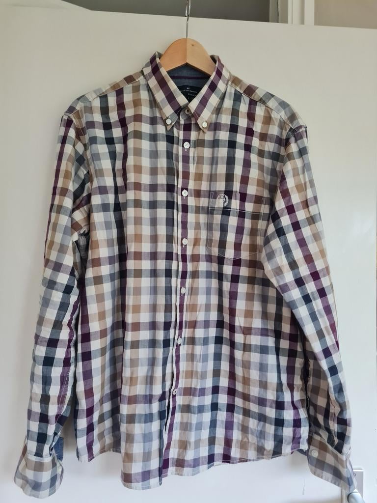 Blue Harbour Geruit Overhemd Maat L - Super Soft Cotton, Paars, Blue Harbour, Ophalen of Verzenden, Zo goed als nieuw